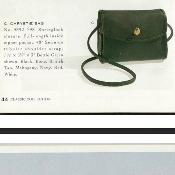 Vintage Coach Forest Green Chrystie Bag No. 9892 - Leather - Picture 15 of 15